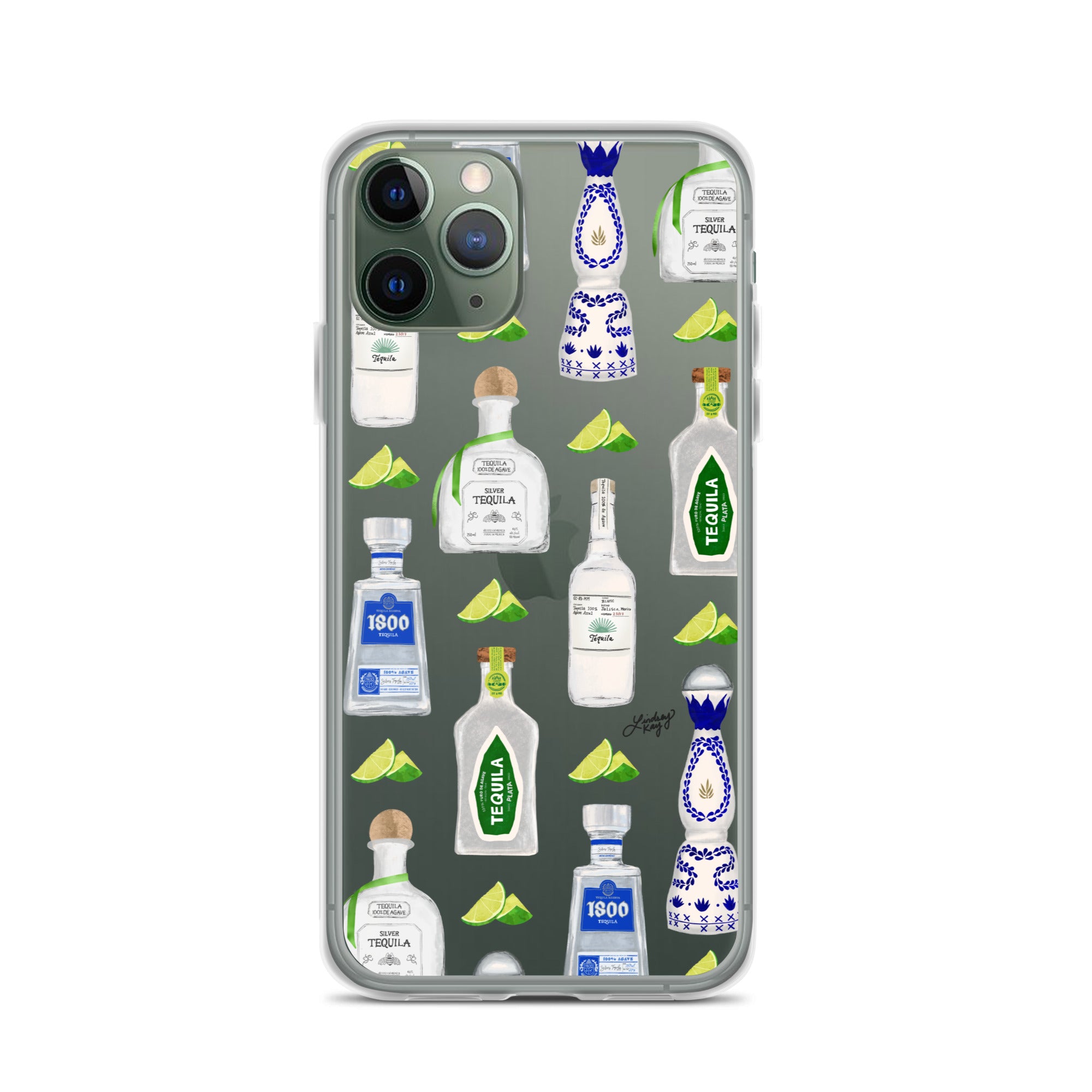Ilustración de botellas de tequila - Funda transparente para iPhone®